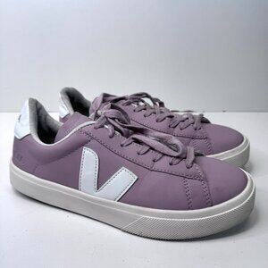 Veja Campo Pink Leather Classic Preppy Sneakers Shoes Womens US Size 9 EU 40